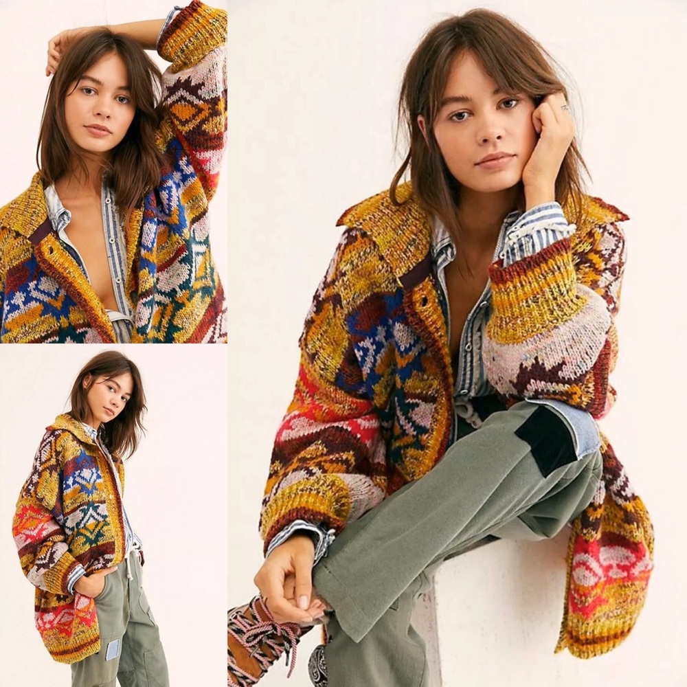 NWOT Free People FP Isle of Skye Sweater Coat